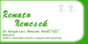 renato nemcsek business card